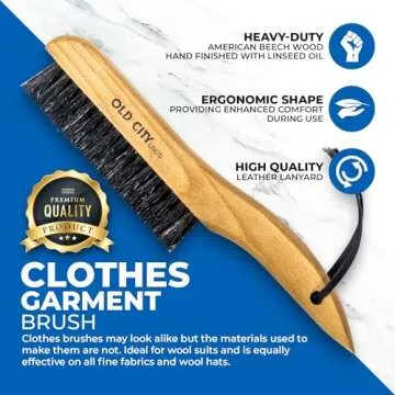 Premium Clothes Brush for Wool, Suede & Furniture Maintenance