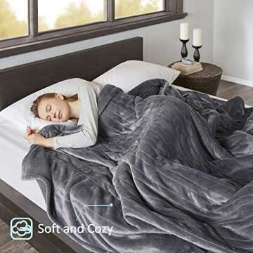 Beautyrest Heated Blanket, Electric Blanket, Soft, Warm, Reversible Plush - Sherpa Heating Blanket w...