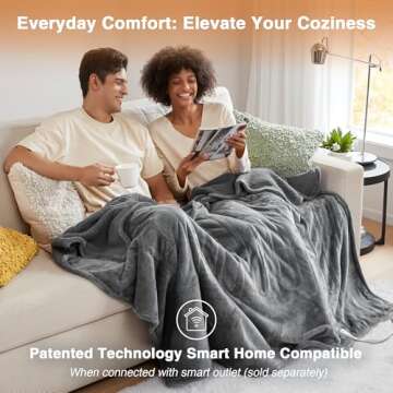 Beautyrest Heated Blanket, Electric Blanket, Soft, Warm, Reversible Plush - Sherpa Heating Blanket with 20 Heat Settings, 1-10 hrs Timer Auto Shut Off, Machine Washable, King (90 inx100 in), Grey