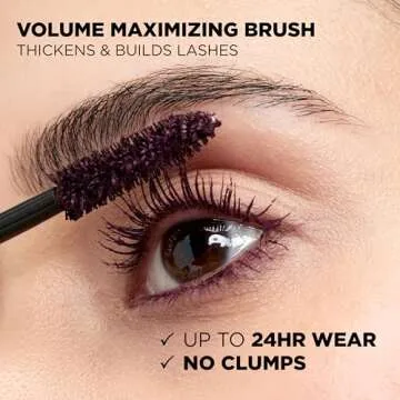 L’Oréal Paris L’Oreal Paris Original Voluminous Mascara, Building Mascara Volume and Length Formula, Washable, Deep Violet, 0.26 Fl Oz., 1 Count