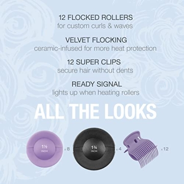 Conair Hot Rollers for Beautiful Curls with Clips Included