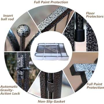 Dog Playpen,24/32/40 Inch Height in Heavy Duty,Folding Indoor Outdoor Dog Exercise Fence, Portable Pet Playpen with Door for Large Medium Dogs - Silver Gray (16 Panels, 24 inch)