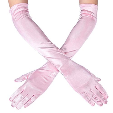 Xuhan 21" Long Evening Satin Gloves for Parties and Events