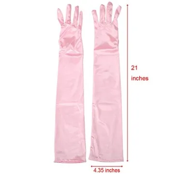 Xuhan 21" Long Evening Satin Gloves for Parties and Events