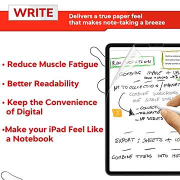 ZOEGAA 【2 Pack】 iPad Pro 12.9 Screen Protector, Paper Screen Protector Compatible with iPad Pro 12.9 (2022 & 2021 & 2020 & 2018 Models), Matte Surface PET Film for Write and Draw Like on Paper