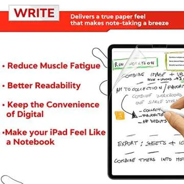 ZOEGAA 【2 Pack】 iPad Pro 12.9 Screen Protector, Paper Screen Protector Compatible with iPad Pro 12.9 (2022 & 2021 & 2020 & 2018 Models), Matte Surface PET Film for Write and Draw Like on Paper