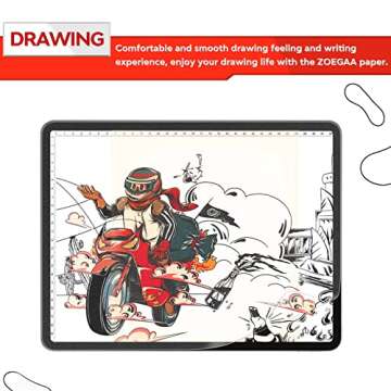 ZOEGAA 【2 Pack】 iPad Pro 12.9 Screen Protector, Paper Screen Protector Compatible with iPad Pro 12.9 (2022 & 2021 & 2020 & 2018 Models), Matte Surface PET Film for Write and Draw Like on Paper