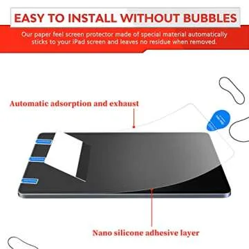 ZOEGAA 【2 Pack】 iPad Pro 12.9 Screen Protector, Paper Screen Protector Compatible with iPad Pro 12.9 (2022 & 2021 & 2020 & 2018 Models), Matte Surface PET Film for Write and Draw Like on Paper