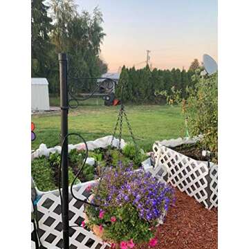 DoubleWood Pack of 2 Iron Wall Mount Plant Hanging Hooks Metal Wall Brackets Hangers for Planter Bird Feeder Lanterns Wind Chimes Outdoor Decoration Hooks with Screws (White)