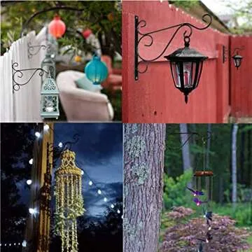 DoubleWood Iron Wall Mount Plant Hanging Hooks - Set of 2