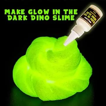 Original Stationery Dinosaur Slime Kit, Glow in The Dark Slime Making Kit for Boys, Create Lava, Blood and Dino Poop Slimes, Fun DIY Slimey Dino Scene, Fun Easter and Birthday Gift, Ages 8-12