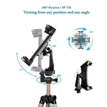 IPad Tripod Stand Universal Tablet Phone Mount Holder 51in Lightweight with Bluetooth Remote for iPad Pro 12.9 11 10.5,iPad Air Mini,Surface Tab,Galaxy Tab and 3.5 to 13.5in iPhone Tablet - Champagne