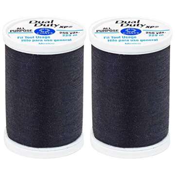 Dual Duty Xp General Purpose Thread 250yd-Celestial Black - Perfect for all your sewing projects!