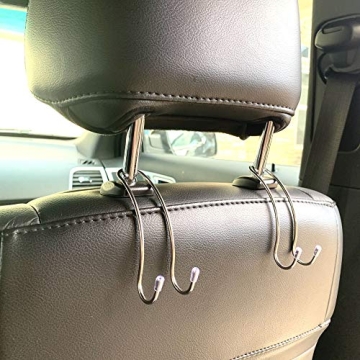 Durable Auto Car Backseat Purse Hook Organizer - 4 Pack