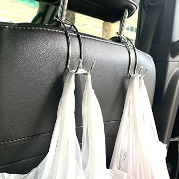 Durable Auto Car Backseat Purse Hook Organizer - 4 Pack