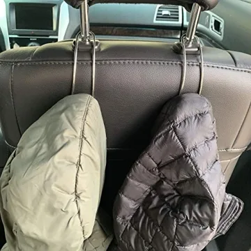 Durable Auto Car Backseat Purse Hook Organizer - 4 Pack