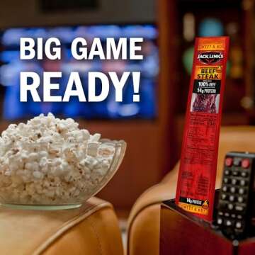 Jack Link's Sweet & Hot Beef Steak, High-Protein Snack