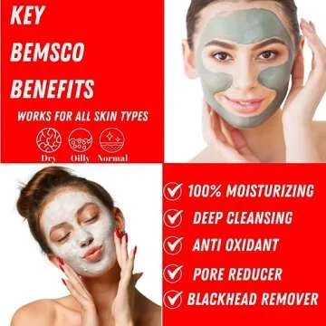BEMSCO Clay Mask Set - Pore Cleaner & Blackhead Remover
