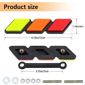 VZ4X4 Tri-Color Grille Badge Emblem Decoration Accessories Car Truck Label Fit for Tacoma 4Runner Tundra Sequoia Rav4 Highlander