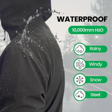 COR Surf Men's Packable Travel Rain Jacket with Secret Pockets