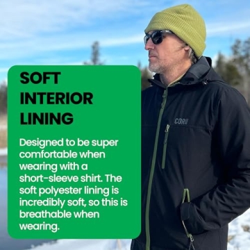 COR Surf Men's Packable Travel Rain Jacket with Secret Pockets