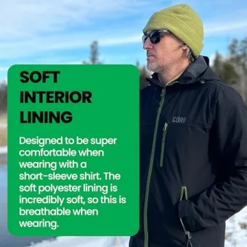 COR Surf Men's Packable Travel Rain Jacket with Secret Pockets