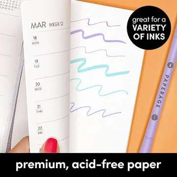 PAPERAGE 2024 Weekly & Monthly Hardcover Planner (Blush), 12 Month (January 2024 - December 2024), 5.7 in x 8 in, Weekly & Monthly Spreads, Includes Additional Note Pages, Back Pocket & Trackers