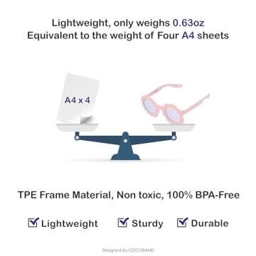 Cool COCOSAND Flower Polarized Sunglasses for Kids