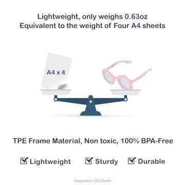 Cool COCOSAND Flower Polarized Sunglasses for Kids