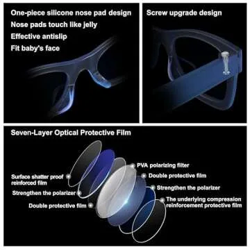 Cool COCOSAND Flower Polarized Sunglasses for Kids