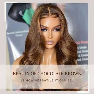 UNICE Chocolate Brown Body Wave Lace Wigs Human Hair Wig Glueless Wig Human Hair Pre Plucked with Baby Hair 14 inch