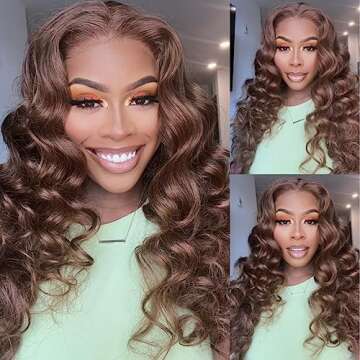 UNICE Chocolate Brown Body Wave Lace Wigs Human Hair Wig Glueless Wig Human Hair Pre Plucked with Baby Hair 14 inch