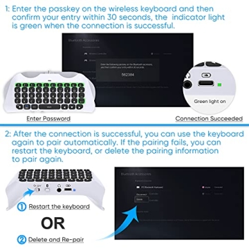 Klipdasse Wireless PS5 Keyboard Bluetooth Chatpad Speaker