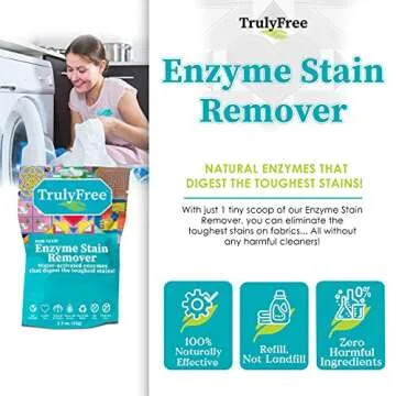 Truly Free Enzyme Laundry Stain Remover - Natural Stain Solution