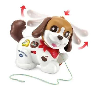 VTech Walk and Woof Puppy – Interactive Pull-Along Toy for Toddlers