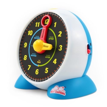 BEST LEARNING Learning Clock - Educational Talking Learn to Tell Time Teaching Toy with Quiz and Mus...