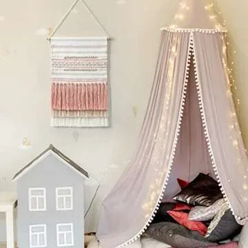 Dremisland Macrame Woven Wall Hanging Home Decor Bohemian Beige Geometric Wave Art Decor with Wool B...