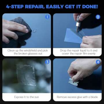 Easy-To-Use Windshield Crack Repair Kit for Car Owners