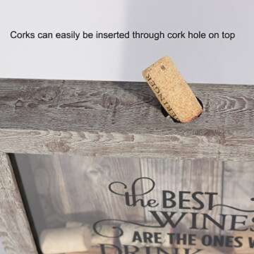 Quality Birch Shadow Box Wine Cork Holder Perfect for Gifts