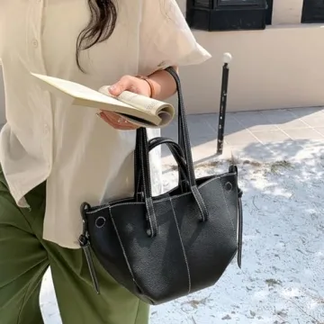 JOLILUNA Faux Leather Shoulder Bag Women Trendy Tote