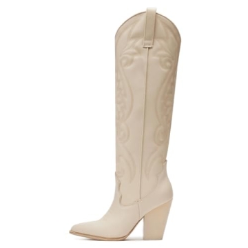VOMIRA Stylish Knee High Cowboy Boots for Women