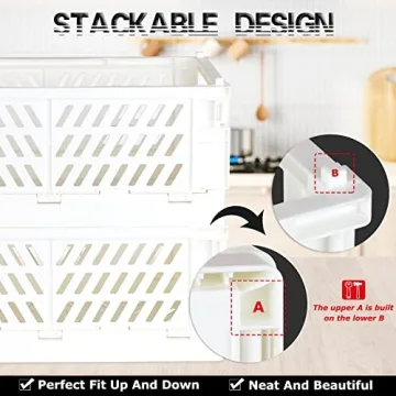 Tixill Mini Foldable Plastic Baskets for Your Home