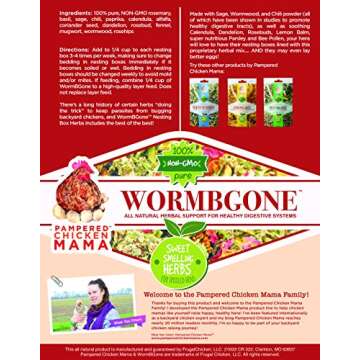 Non-GMO Backyard Chicken Nesting Herbs (1.25 pounds) - Naturally Keep A Clean Coop Your Hens Will Love