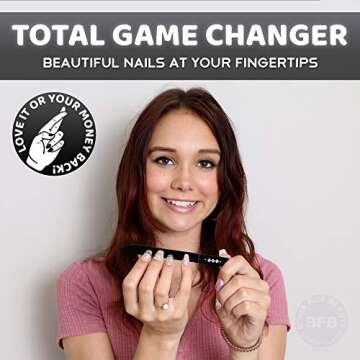 Crystal Nail File with Case, Bona Fide Beauty Premium Swarovski Crystal Czech Glass Nail File, Gentl...