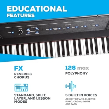 Alesis Recital 88-Key Digital Piano for Beginners