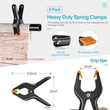 EMART Heavy Duty Backdrop Stand 10 x 12ft Photo Video Studio Adjustable Photography Background Support System Kit with Carry Bag