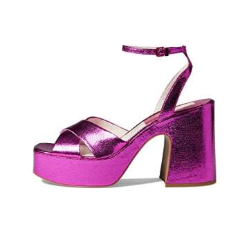 DOLCE VITA Women's WESSI Bold Platform Sole, Electric Pink Crackled Stella, 8