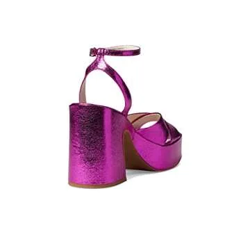 DOLCE VITA Women's WESSI Bold Platform Sole, Electric Pink Crackled Stella, 8