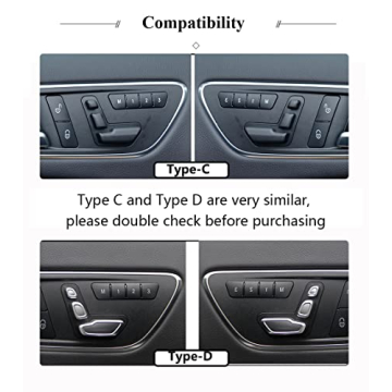 TopDall Bling Seat Control Caps for Luxury Cars