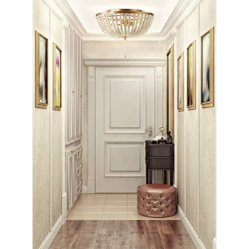 Stylish JONATHAN Y Wood Beaded LED Flush Mount